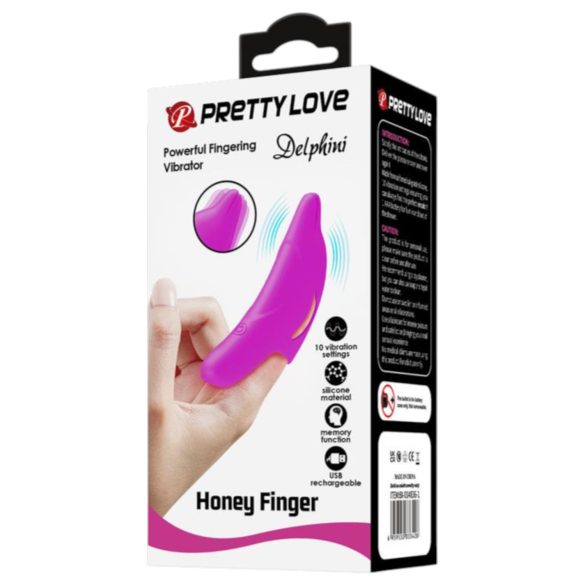 Pretty Love Delphini - finger vibrator - delfinformad - lila
