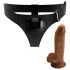 Pretty Love Sele - universell med dildo - 17 cm (svart)