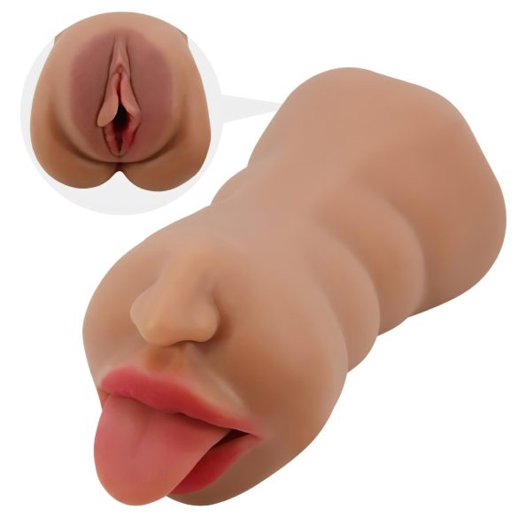 Crazy Bull - masturbator mun och vagina - realistisk - hudfärgad
