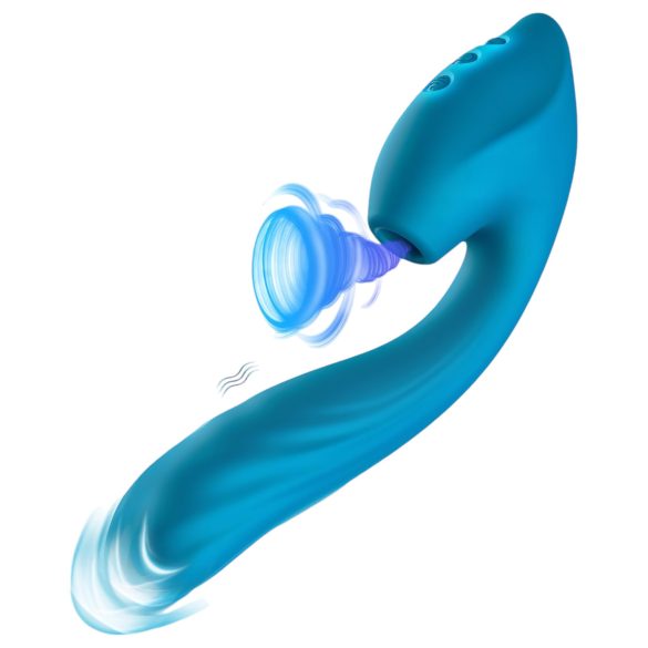 Vibeconnect - Vattentät G-punkt & klitoris vibrator (Blå)