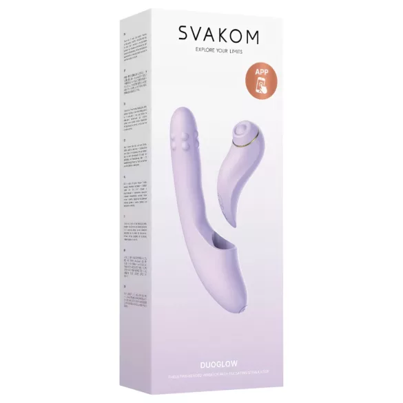 Svakom DuoGlow - App-styrd G-punkts- och klitorisstimulator (lila)
