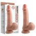 Dual Density - Naturlig dildo med sugfot 18 cm