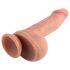 Dual Density - Naturlig dildo med sugfot 18 cm