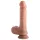 Dual Density - realistisk dildo med sugkopp och kulor - 20 cm (naturfärg)