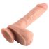 Dubbel densitet - naturtrogen dildo 20 cm med sugpropp