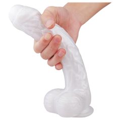 Sex HD Martin - realistisk dildo med sugkopp och pung - vit