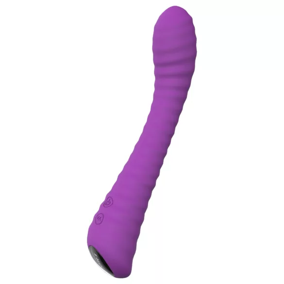 Sex HD Sunshine - G-punktvibrator uppladdningsbar räfflad silikon lila