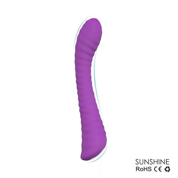 Sex HD Sunshine - G-punktvibrator uppladdningsbar räfflad silikon lila