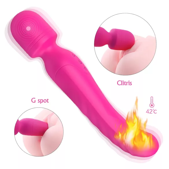 Sex HD Iris - vibrator med värme och 2 motorer - silikon pink