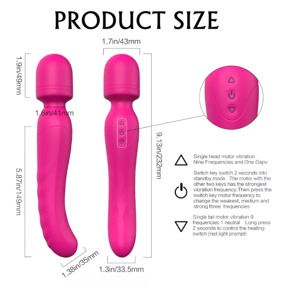 Sex HD Iris - vibrator med värme och 2 motorer - silikon pink