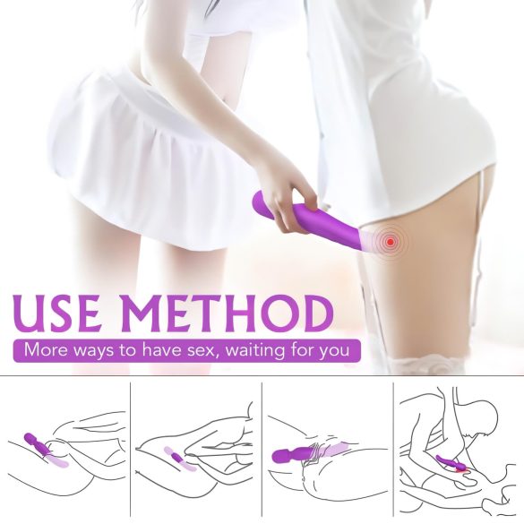 Sex HD Iris - vibrator med värme och dubbla motorer - lila