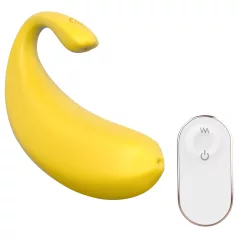Sex HD - vibratorägg bananformad fjärrstyrd silikon gul