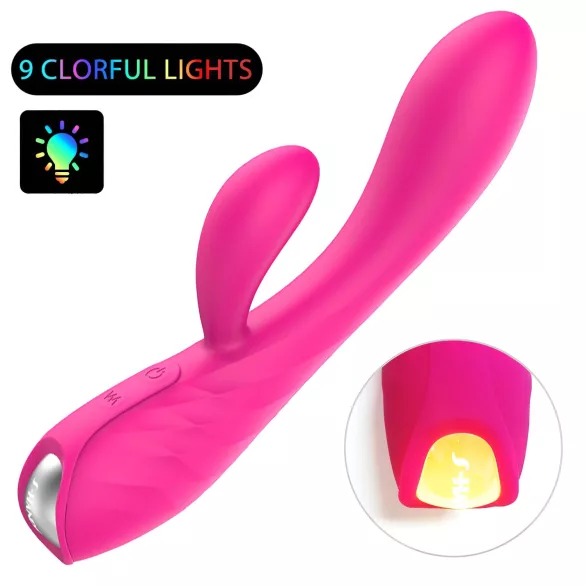 Sex HD Muses - vibrator uppladdningsbar vattentät värmefunktion silikon rosa