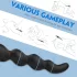 Sex HD Steven - pärlformad analdildo (svart)