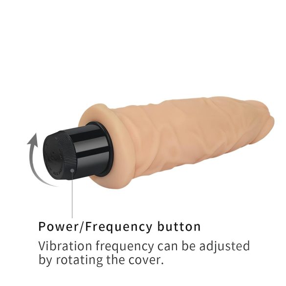 Lovetoy Real Feel - realistisk vibrator - 19cm - hudfärg