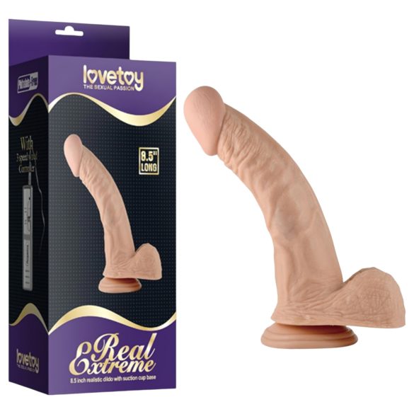 Lovetoy Real Extreme - G-punkt dildo - realistisk 21cm - naturfärg