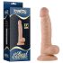 Lovetoy Real Extreme - dildo med sugkopp och pung - G-punkt - 19 cm - naturfärg