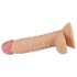 Lovetoy Real Extreme - dildo med sugkopp och pung - G-punkt - 19 cm - naturfärg