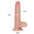 Lovetoy Nature Cock - verklighetstrogen dildo i två lager - 18cm (natur)
