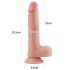 Lovetoy Nature Cock - realistisk dildo - dubbellager - 20cm - natur