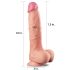 Lovetoy - realistisk dildo med två lager - 25cm - hudfärgad