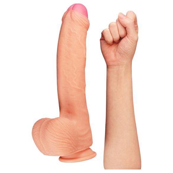 Lovetoy - dildo realistisk tvålagers - naturfärg - 28cm