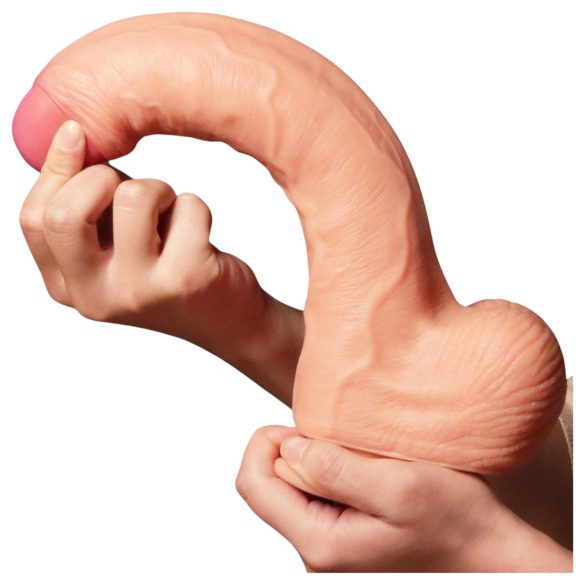 Lovetoy - dildo realistisk tvålagers - naturfärg - 28cm