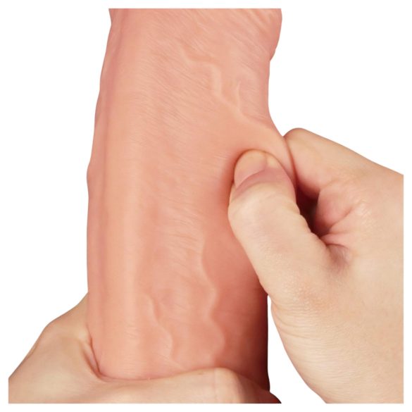 Lovetoy - dildo realistisk tvålagers - naturfärg - 28cm