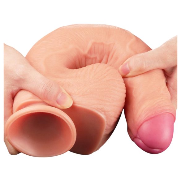 Lovetoy - dildo realistisk tvålagers - naturfärg - 28cm