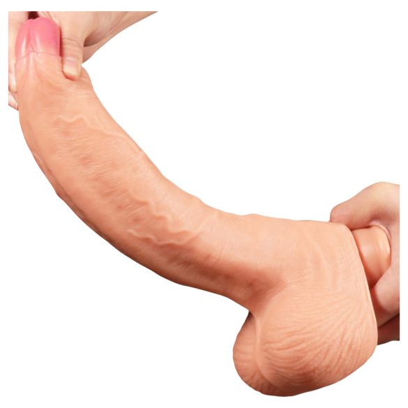 Lovetoy - dildo realistisk tvålagers - naturfärg - 28cm