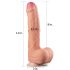 Lovetoy - dildo realistisk tvålagers - naturfärg - 28cm