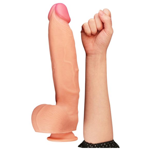 Lovetoy Nature Cock - realistisk dildo - dubbelskikt - 30cm - naturfärg