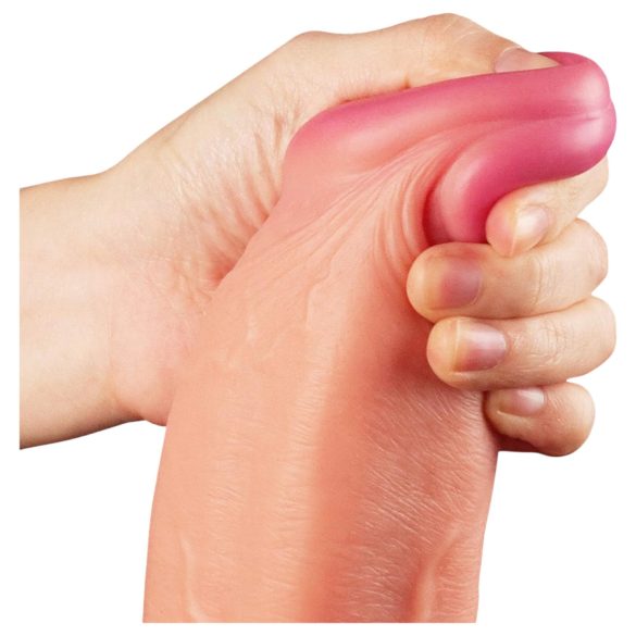 Lovetoy Nature Cock - realistisk dildo - dubbelskikt - 30cm - naturfärg