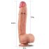Lovetoy Naturlig Dildo - Dubbel Lager - 30cm (Natur)
