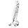 Lovetoy Flawless Clear - dildo med sugkopp - 19 cm (transparent)
