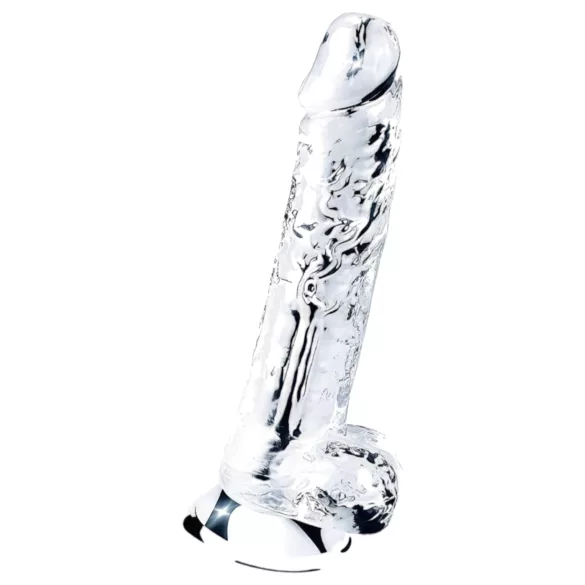 Lovetoy Flawless Clear - dildo med sugkopp - 19 cm - transparent