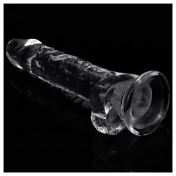 Lovetoy Flawless Clear - dildo med sugkopp - 19 cm - transparent