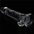 Lovetoy Flawless Klar - sugkopp dildo - 19cm (genomskinlig)