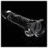 Lovetoy Flawless Clear - dildo med sugkopp - 19 cm - transparent