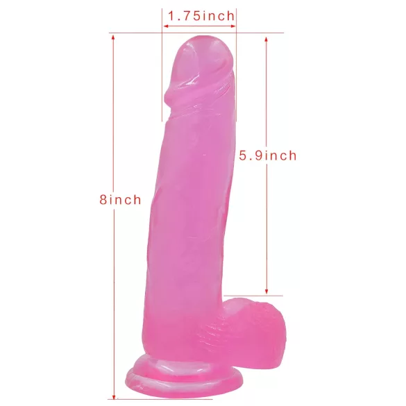 Lovetoy - dildo med sugkopp - 20cm rosa