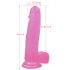 Jelly Studs sugga - Sugkoppdildo 20cm (rosa)