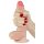 Lovetoy Sliding-Skin - dubbelhuds dildo - 18cm - natur