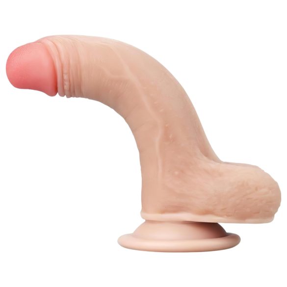 Lovetoy Sliding-Skin - dubbelhuds dildo - 18cm - natur