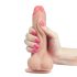Lovetoy Sliding-Skin - dubbelhuds dildo - 18cm - natur