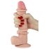 Lovetoy Sliding-Skin - dildo med dubbel lager - 21cm - natur