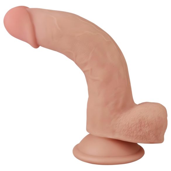 Lovetoy Sliding-Skin - dildo med dubbel lager - 21cm - natur