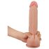 Lovetoy - realistik dildo - dubbel lager - 23cm natur
