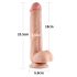 Lovetoy - realistik dildo - dubbel lager - 23cm natur