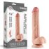 Lovetoy Sliding-Skin - Tvägskikt-dildo - 23cm (natur)