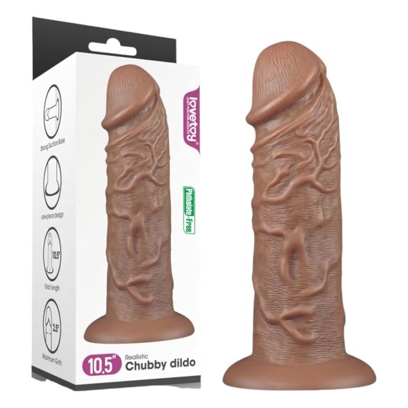 Lovetoy Chubby - realistisk sugkoppdildo 25cm (natur)